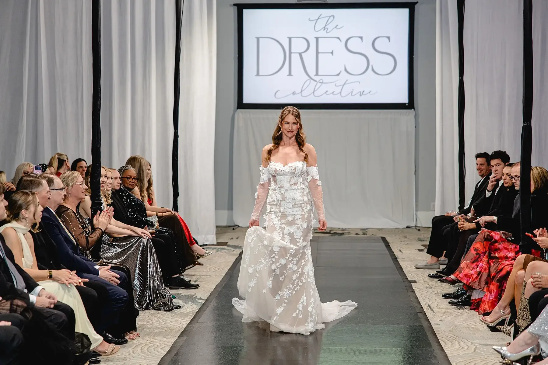 Laurie’s customers, Larissa and Emmett, just married walking off the aisle together.