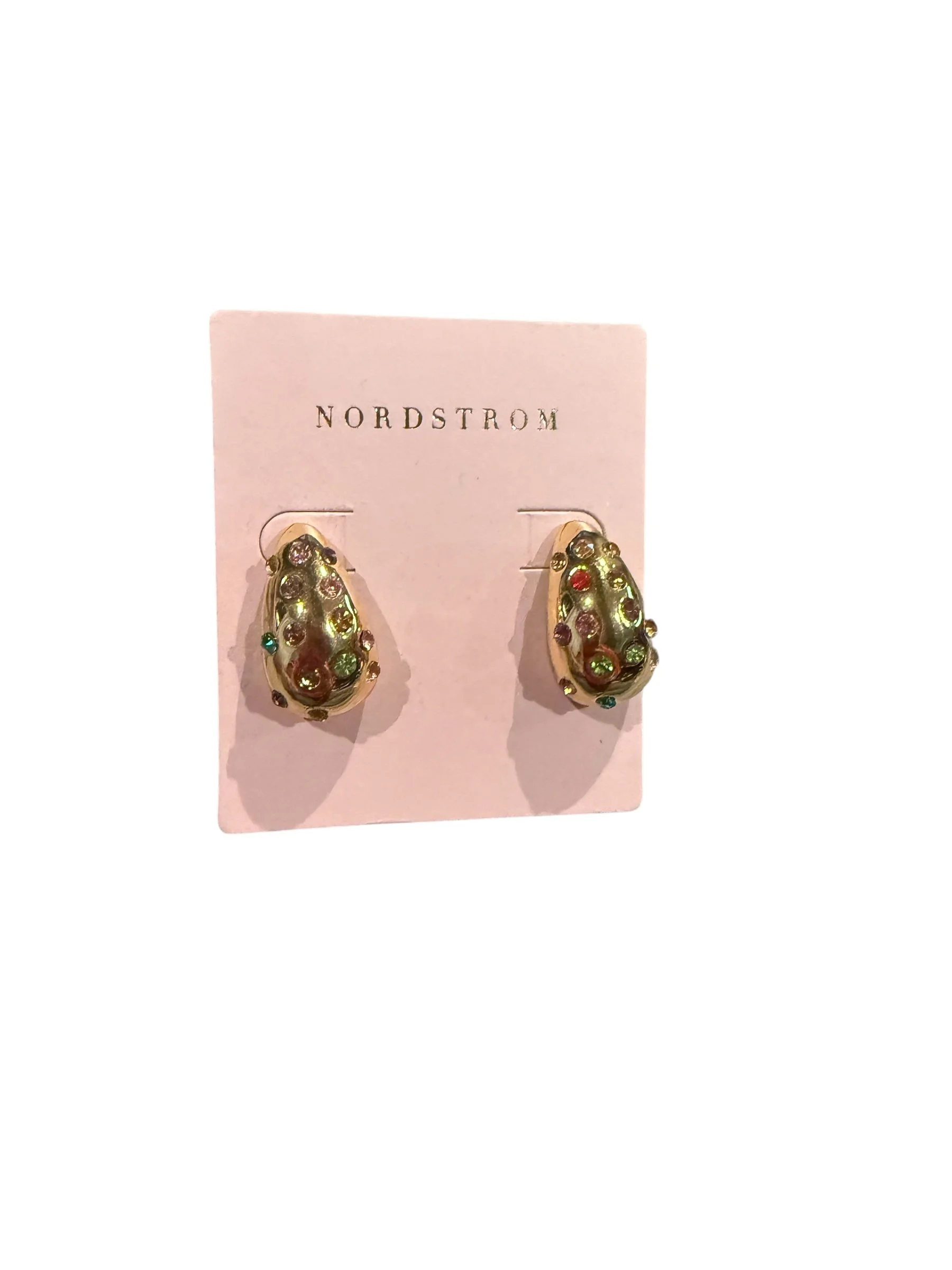 Nordstrom Gold Tone Multicolor Rhinestone Earrings