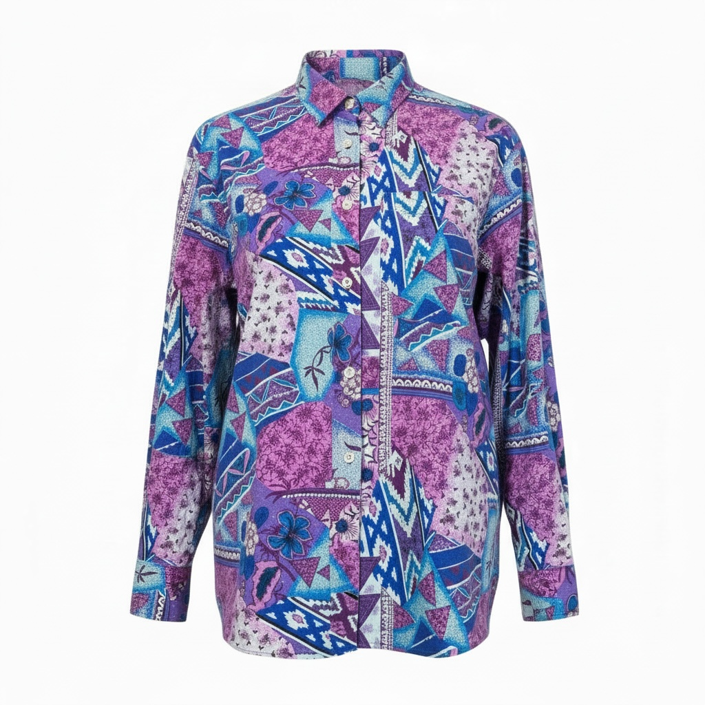 Vintage 90s Abstract Button-Up Shirt