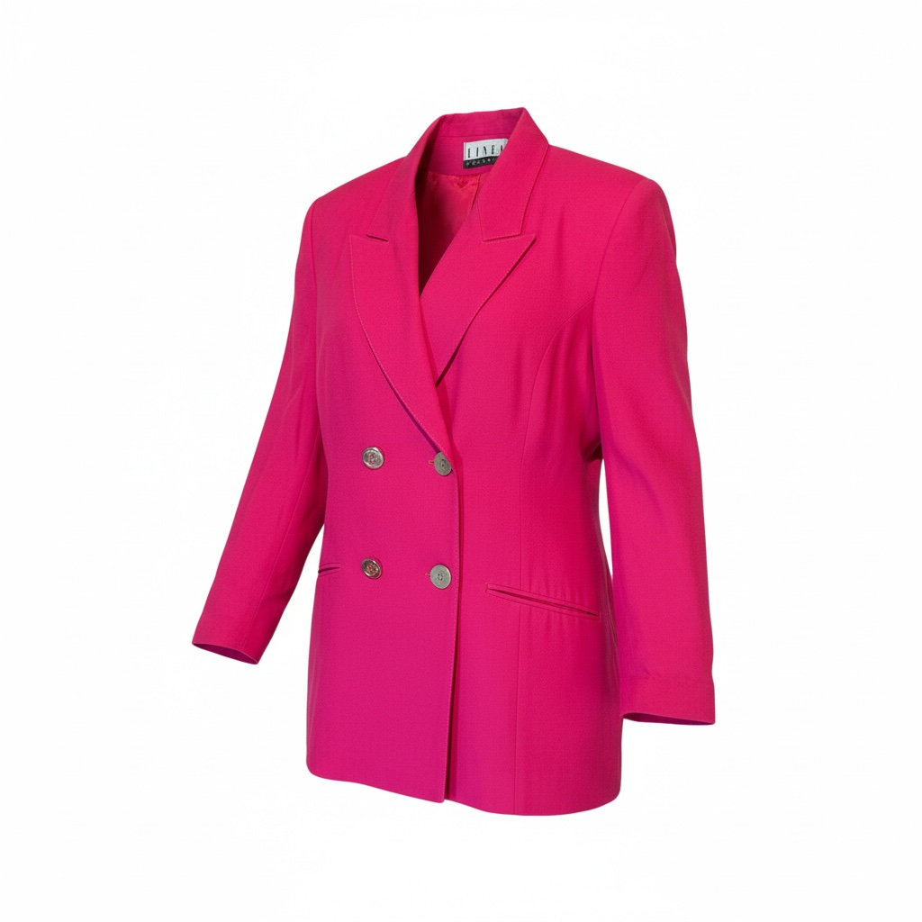 Vintage Linea Privata Hot Pink Double Breasted Blazer