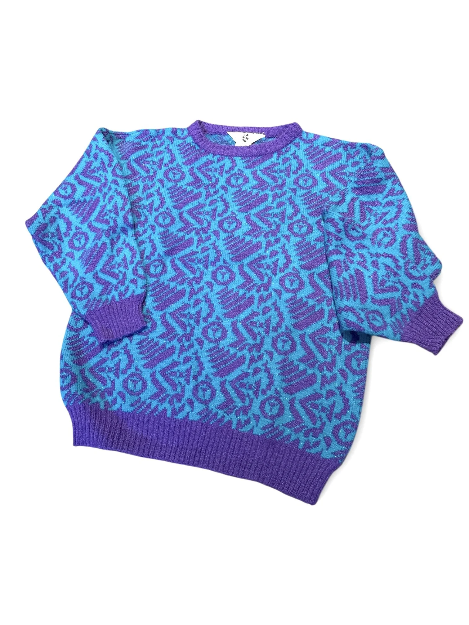 Vintage 80s Geometric Knit Sweater