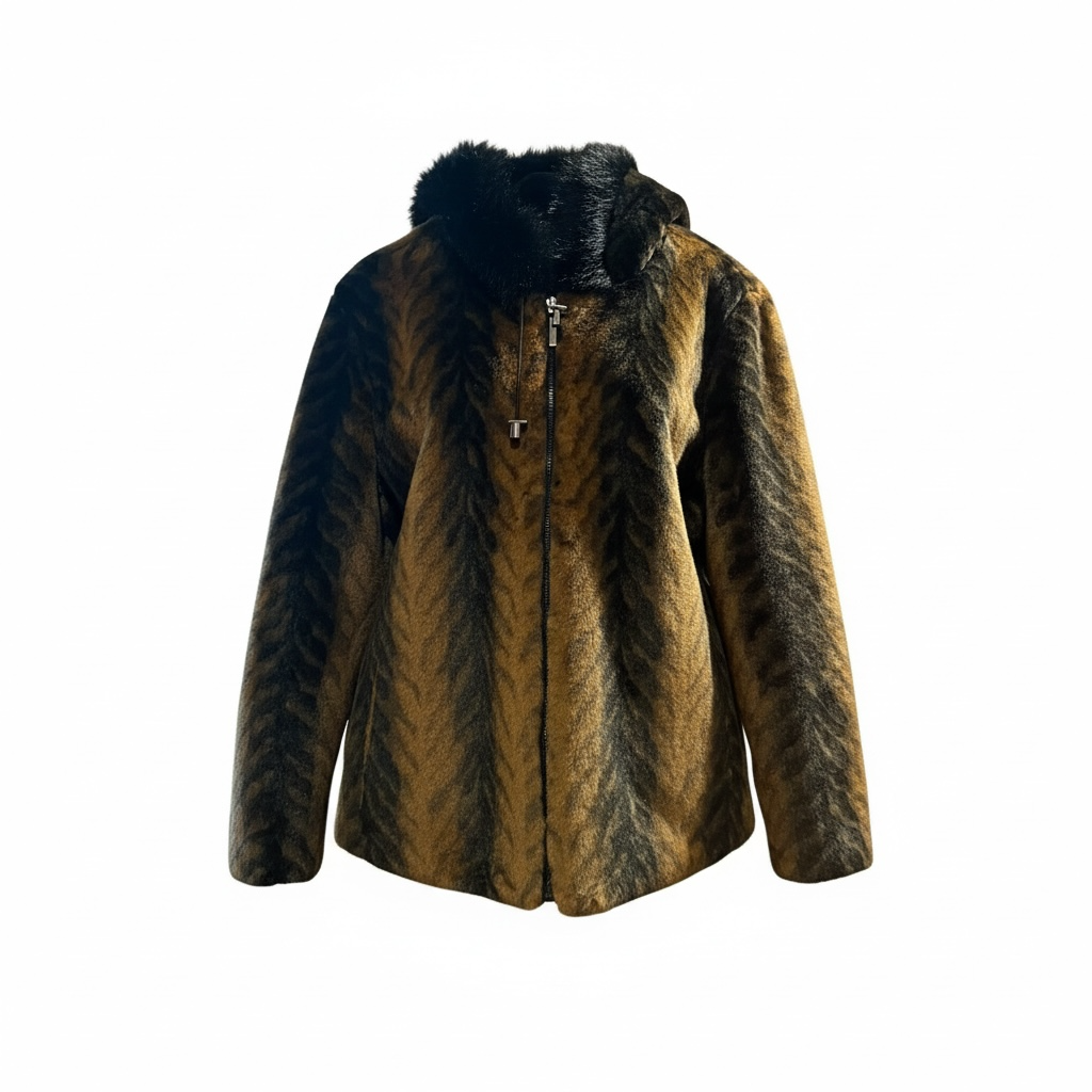 Parkhurst Outdoor Edition Reversible Animal Print Faux Fur Jacket