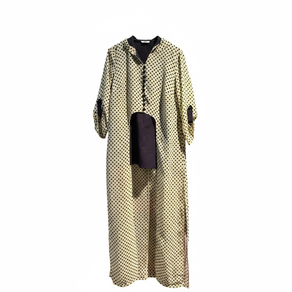 Vintage Hooded Kaftan Longline Tunic Dress