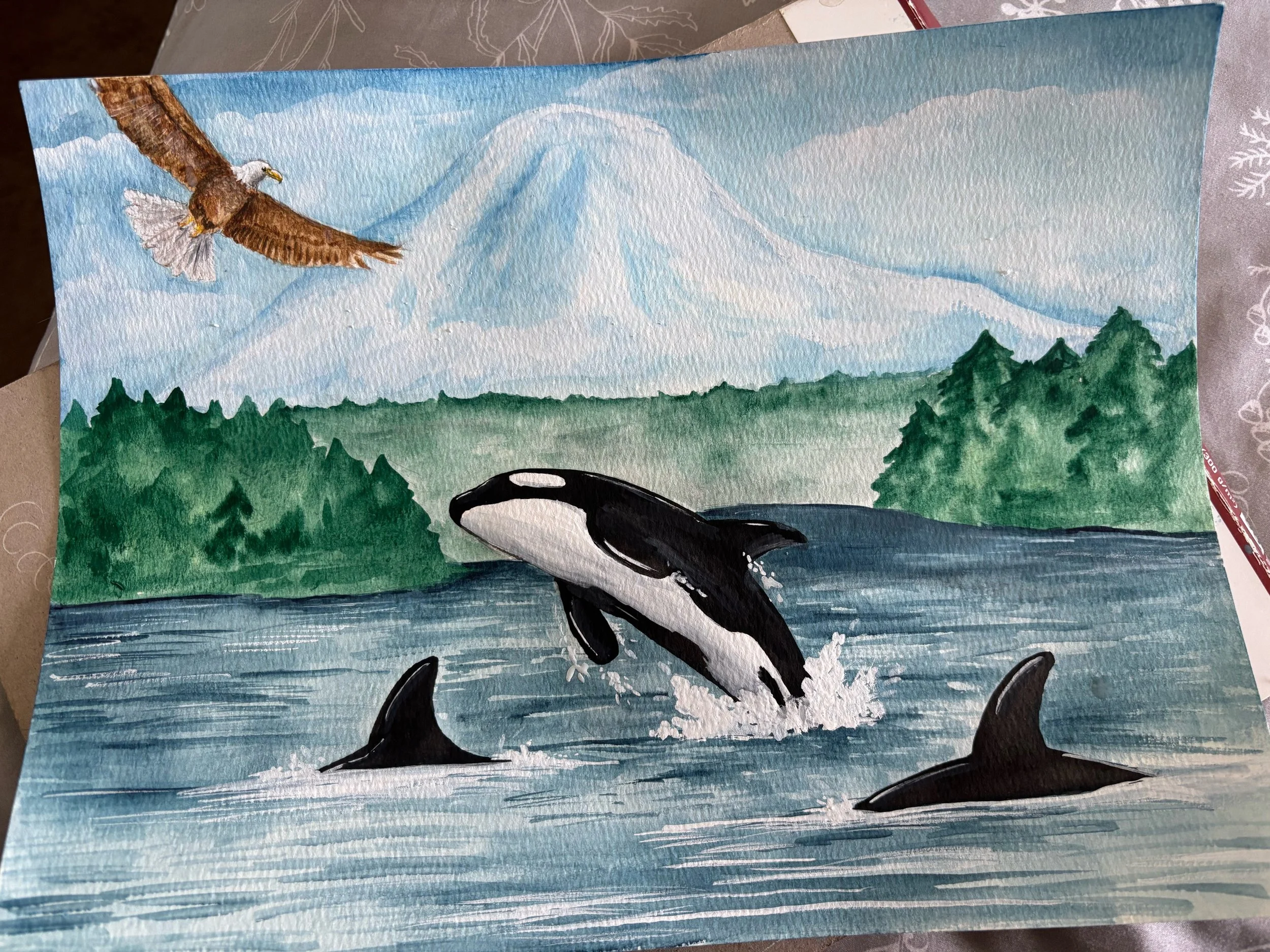 Custom Watercolor Nature Painting