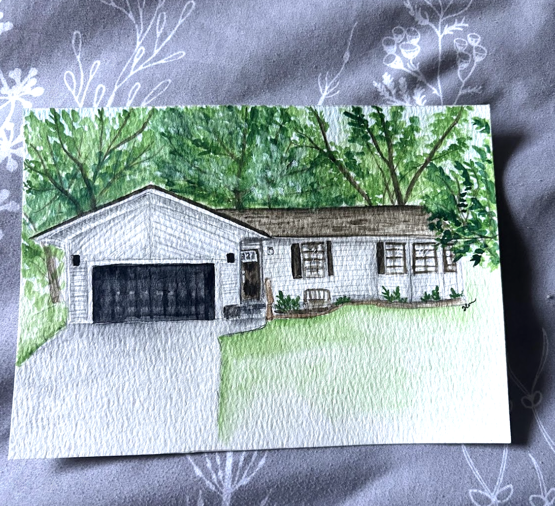 Watercolor Home Portrait