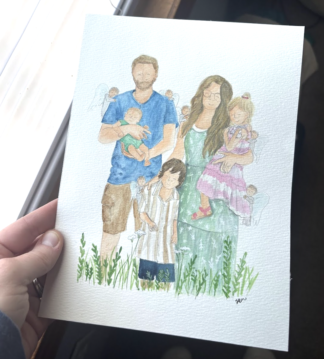 Watercolor Honoring Child Loss