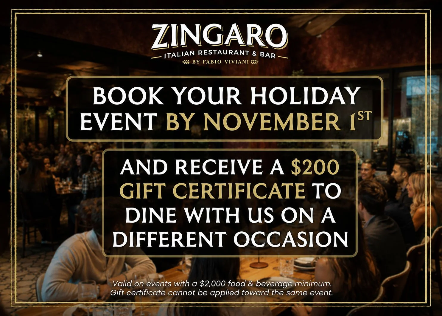 Holiday Private Events Promotion