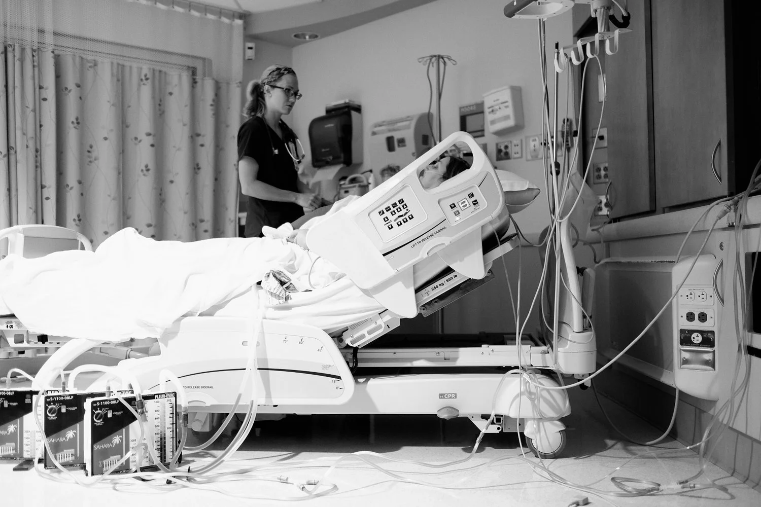 After a double bypass heart surgery, my mother was resting on her bed, with freshly washed, unkempt hair while her nurse stepped out to get a few items for her care. 

My dad, an engineer with reserved emotions, took her comb and tenderly brushed her