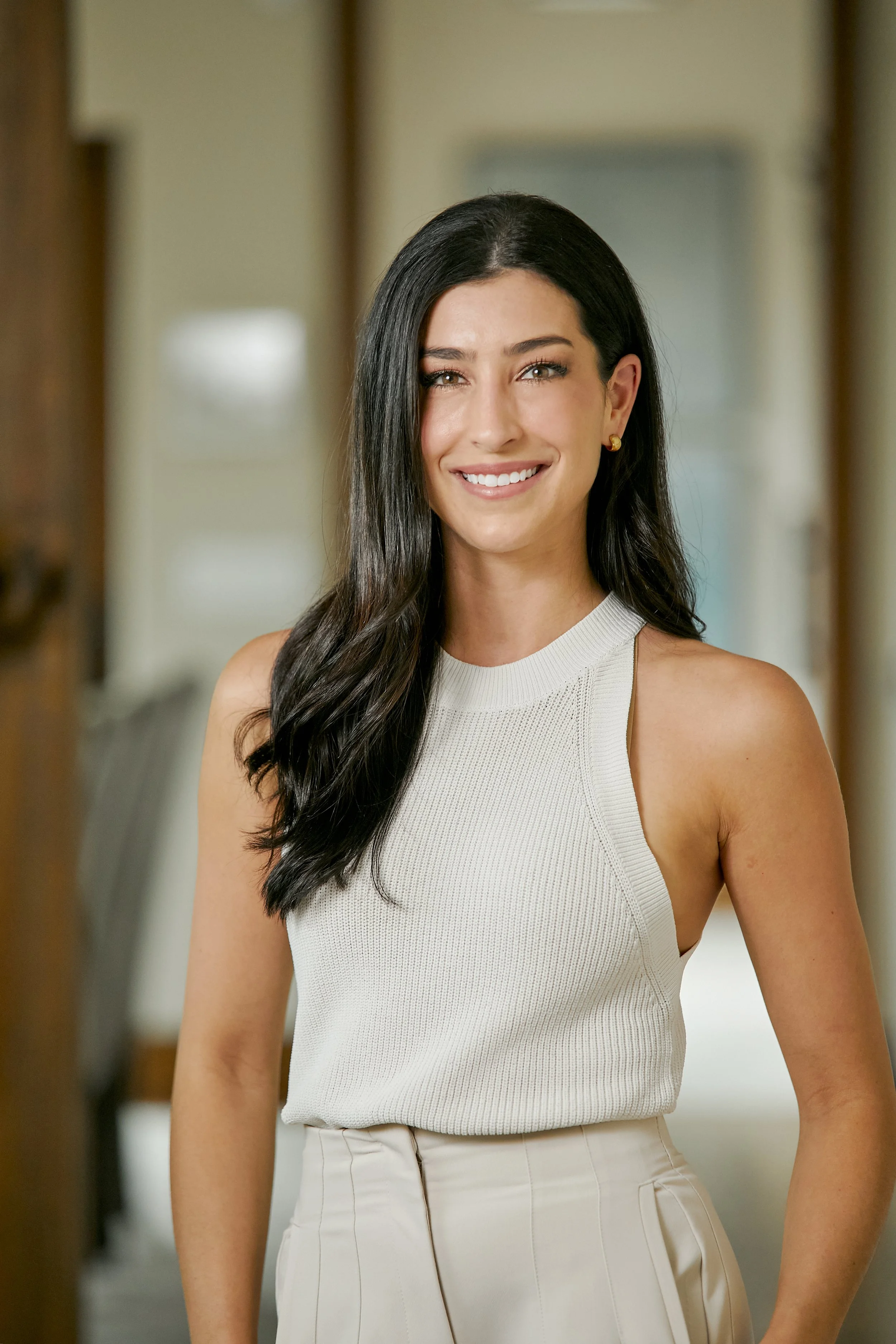 Headshot pose for a woman real estate agent