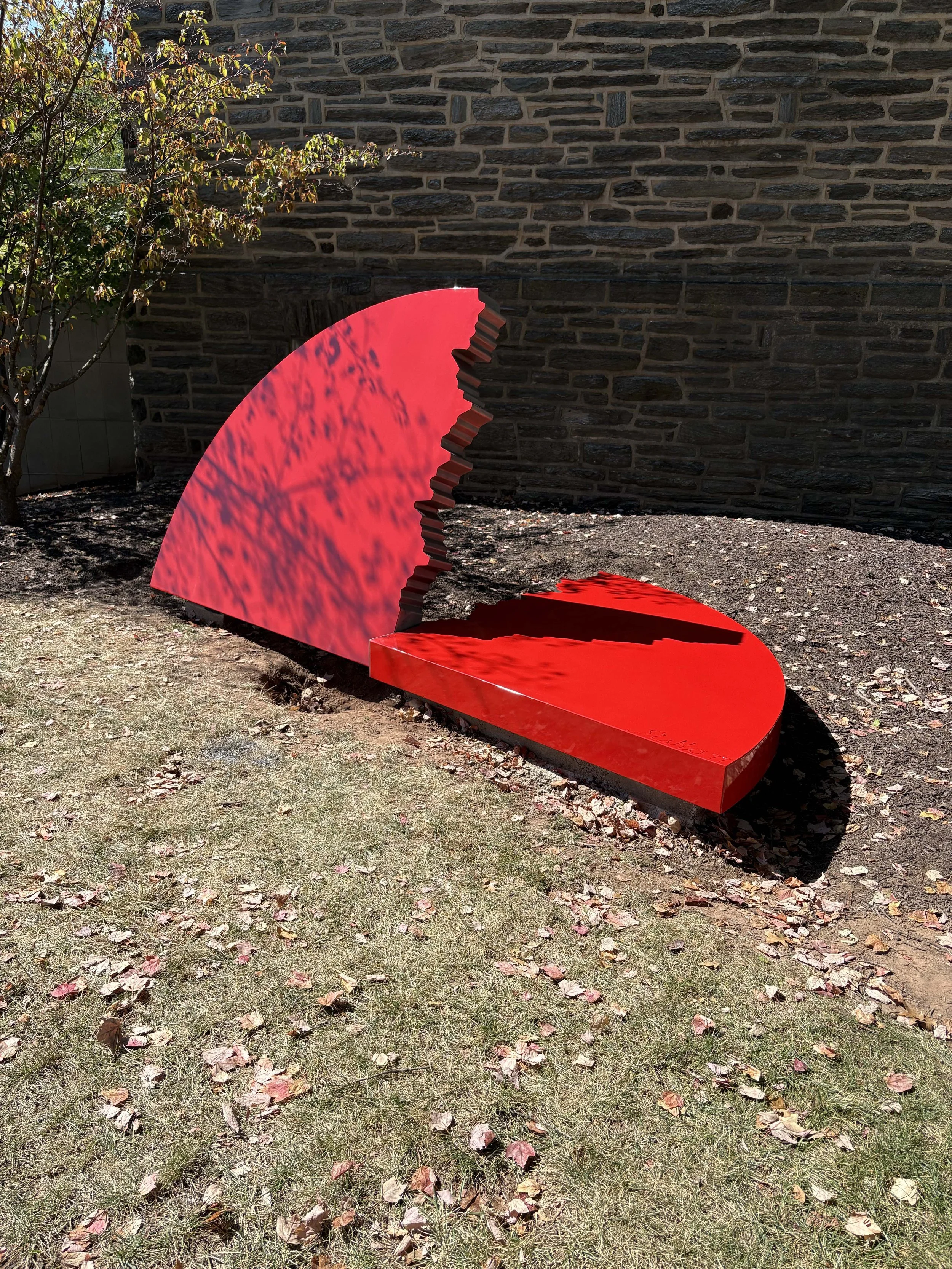 outdoor red sculpture
