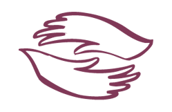 Symbol aus zwei Händen, die übereinanderlegen und die sorgfältige Herstellung symbolisieren