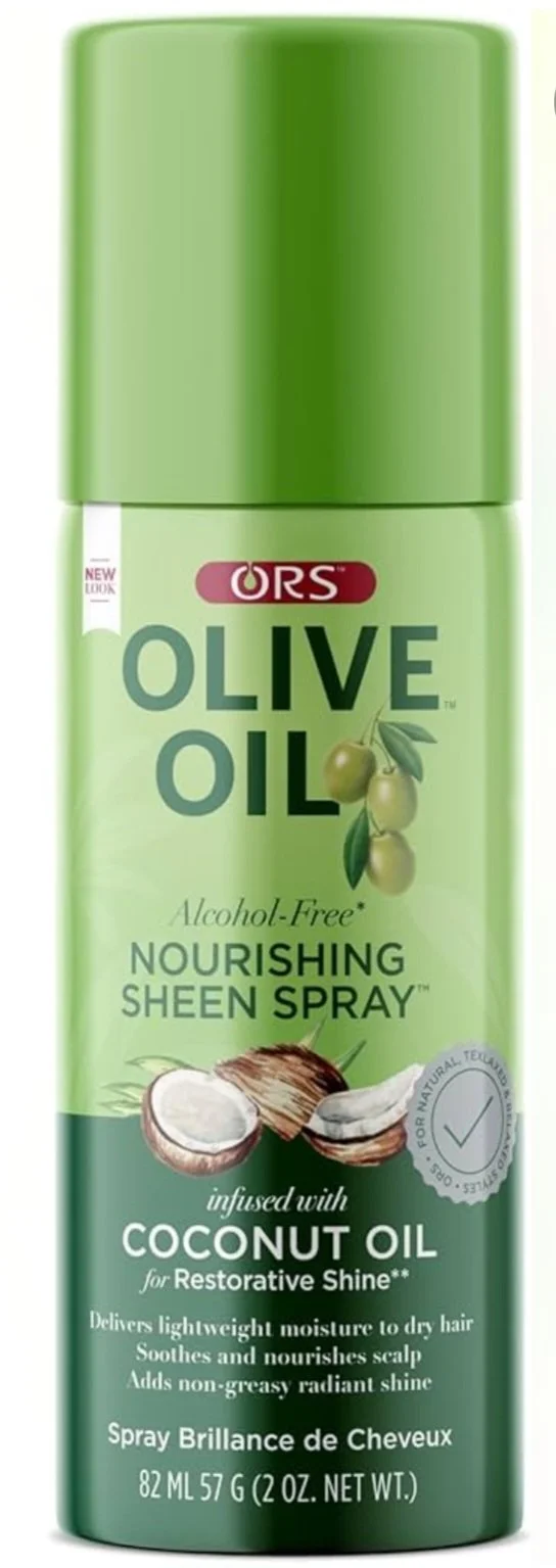 ORS Olive Oil Nourishing Sheen Spray with Coconut Oil for Restorative Shine 2 Ounces