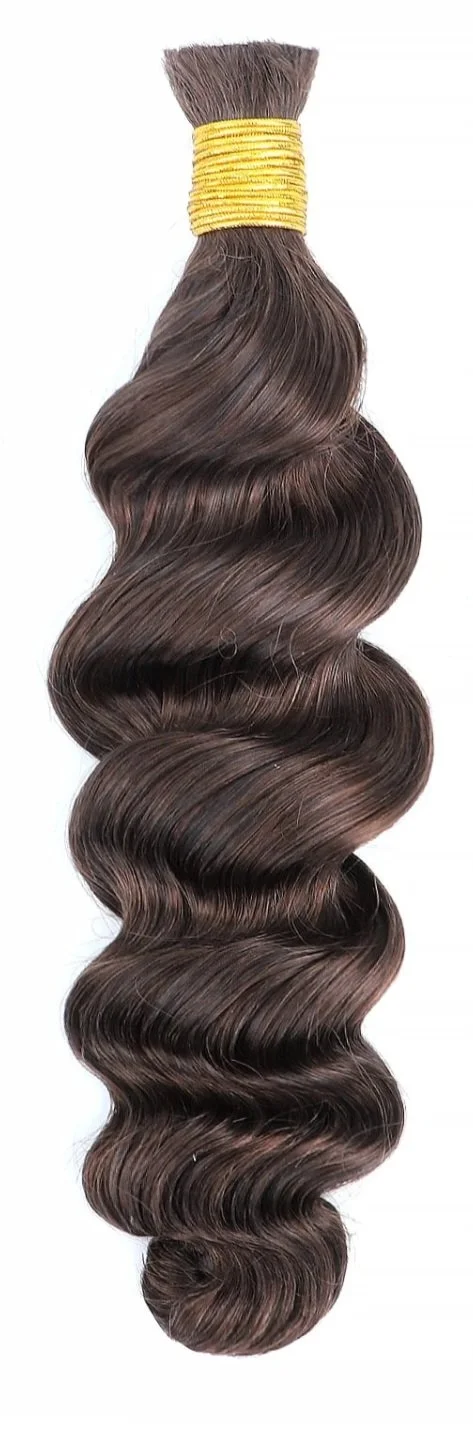 Double Drawn Bulk Wave Human Hair 18 in