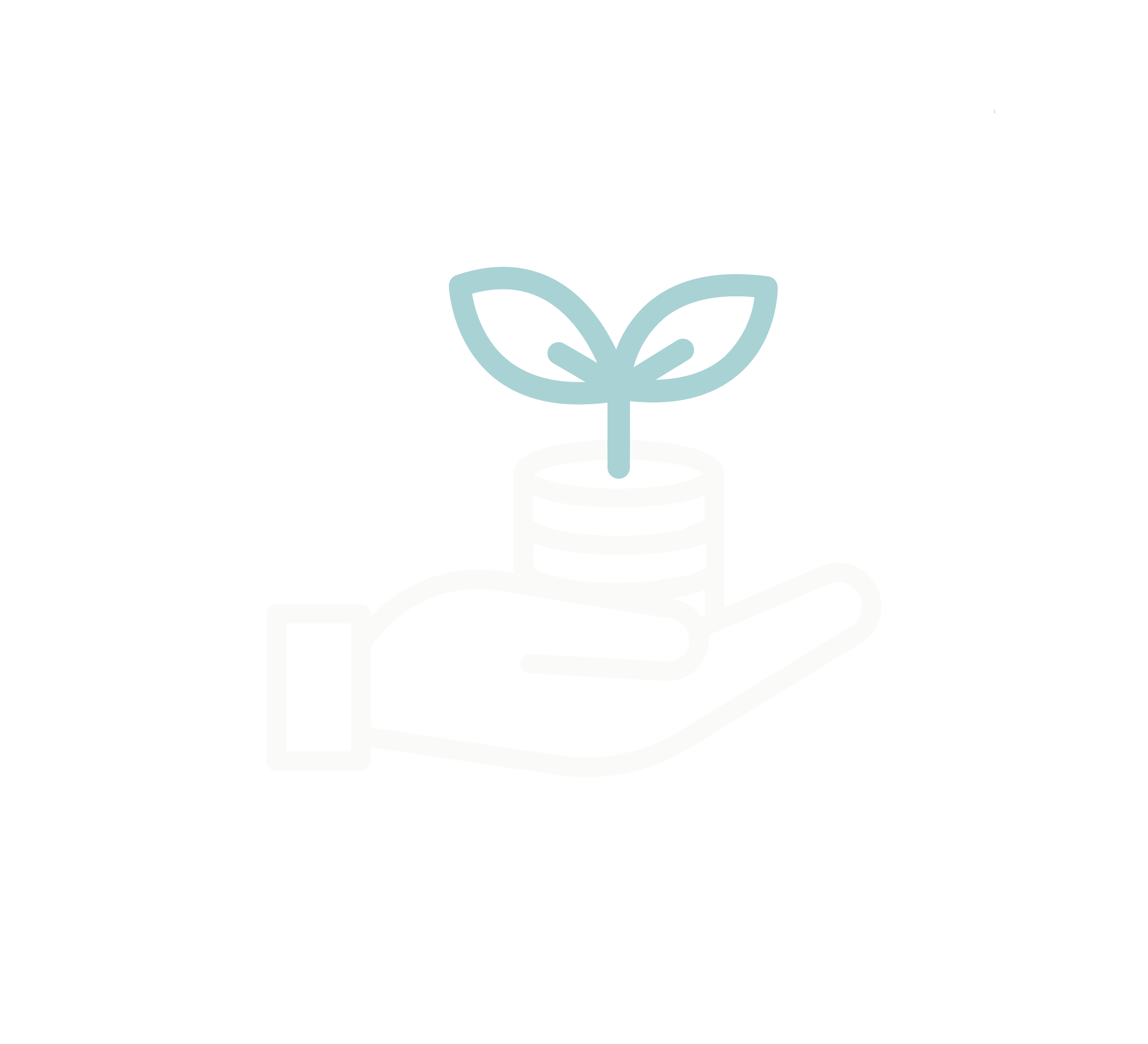 A digital illustration of a hand holding a small plant with green leaves sprouting from a coin, symbolizing growth and investment.