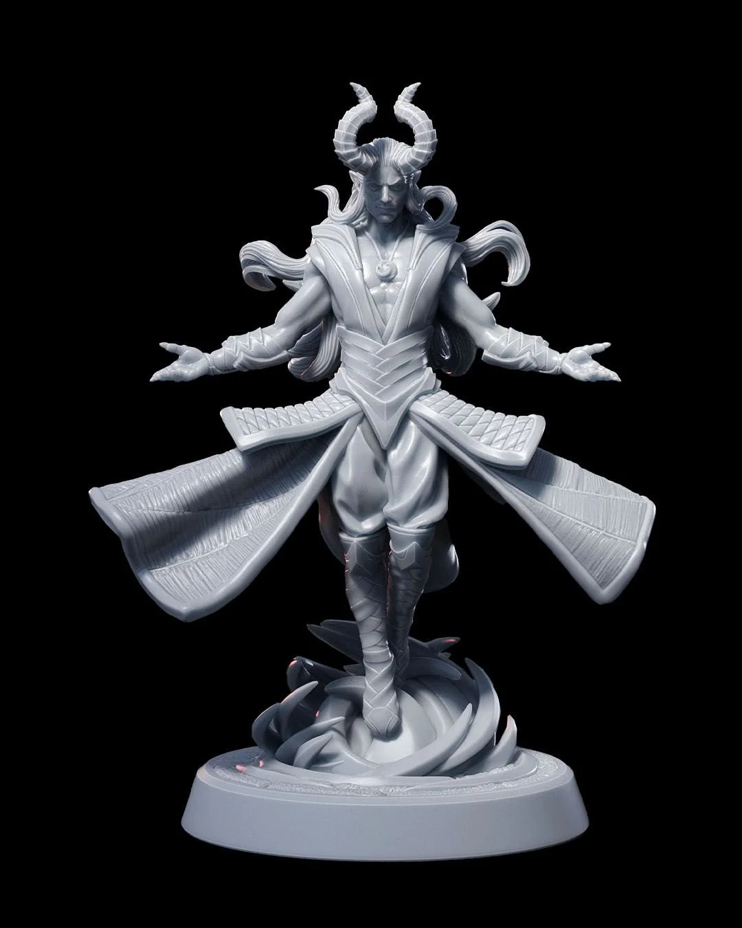 Tiefling Sorcerer D&D Model w/ base