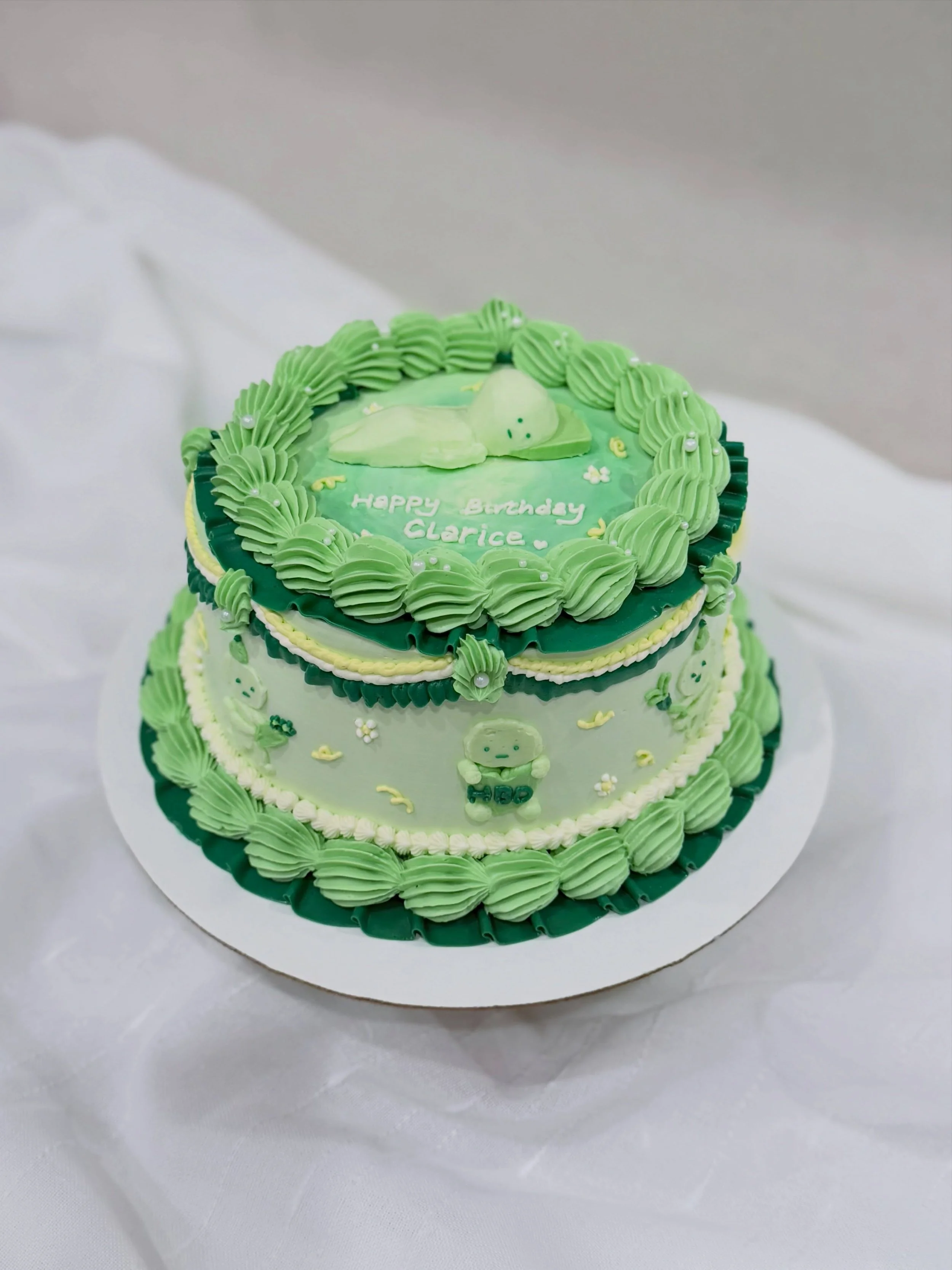 ᰔ⠀⠀
. 𝗦𝗠𝗜𝗦𝗞𝗜 𝗕𝗜𝗥𝗧𝗛𝗗𝗔𝗬 💚 .
&mdash;&mdash;&mdash;
𝗗𝗘𝗧𝗔𝗜𝗟𝗦 :
&bull; 🎂 𝟲&rdquo; 𝖢𝖧𝖨𝖥𝖥𝖮𝖭 𝖢𝖠𝖪𝖤
&bull; 🍰 Matcha Chiffon, Matcha Fresh Cream with Yuzu Marmalade &amp; Matcha Milky Pudding wrapped in Buttercream
&bull; 🍪 M