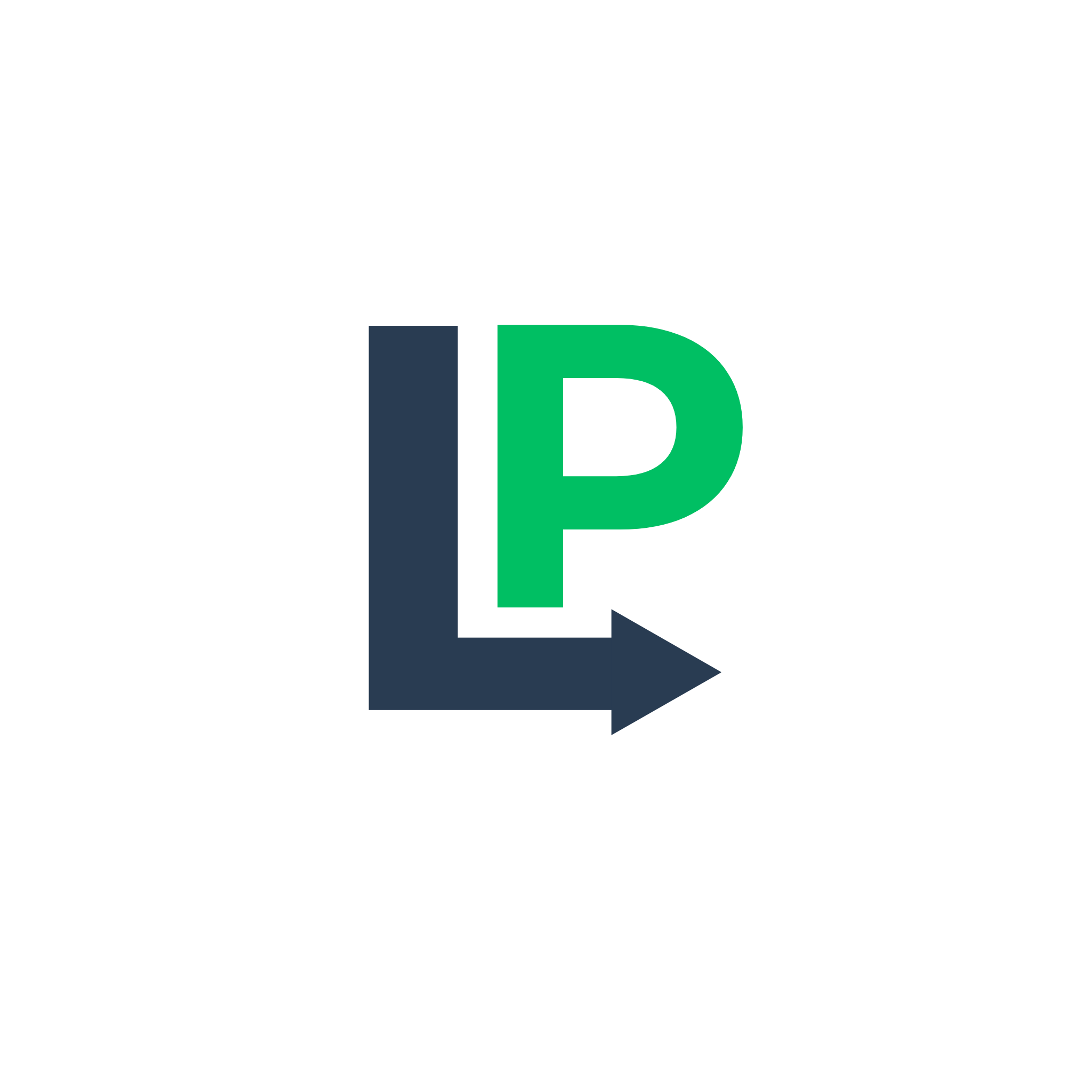 Animated logo with interconnected gray and green shapes forming a stylized letter 'd' on a black background.