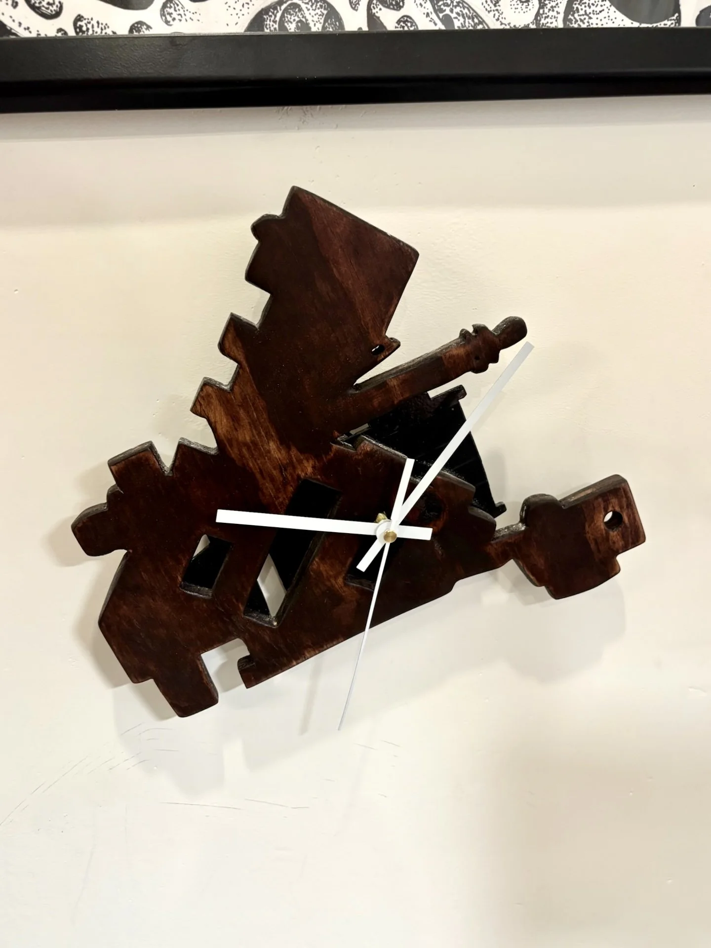 Custom Wooden Machine Clock