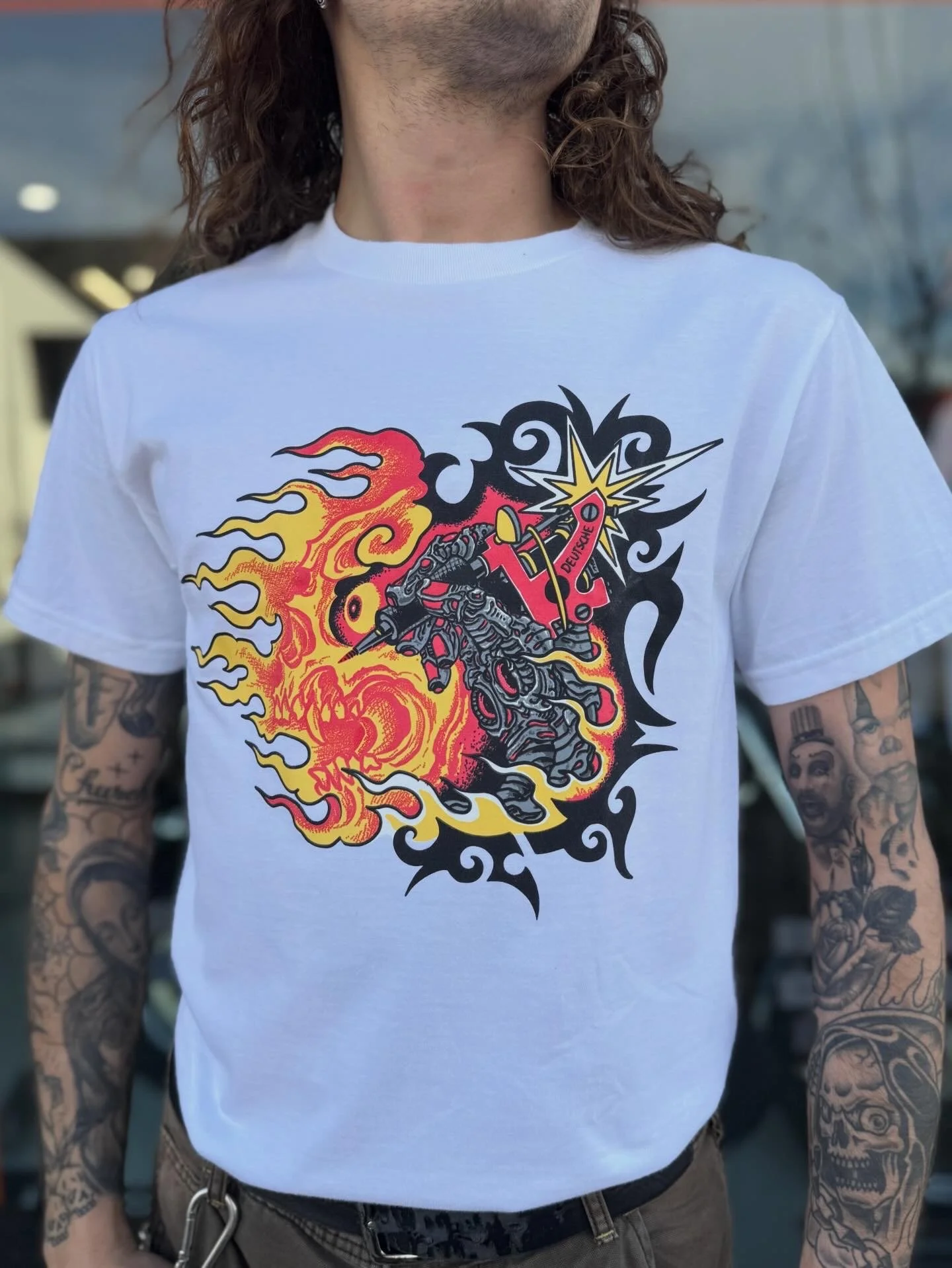 Fire Skull Graphic Tshirt