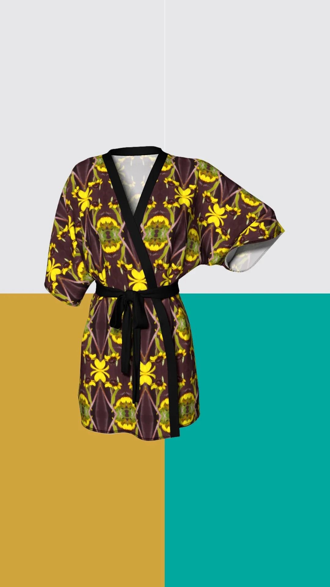 Brown eyed susan robe kimono front.jpg