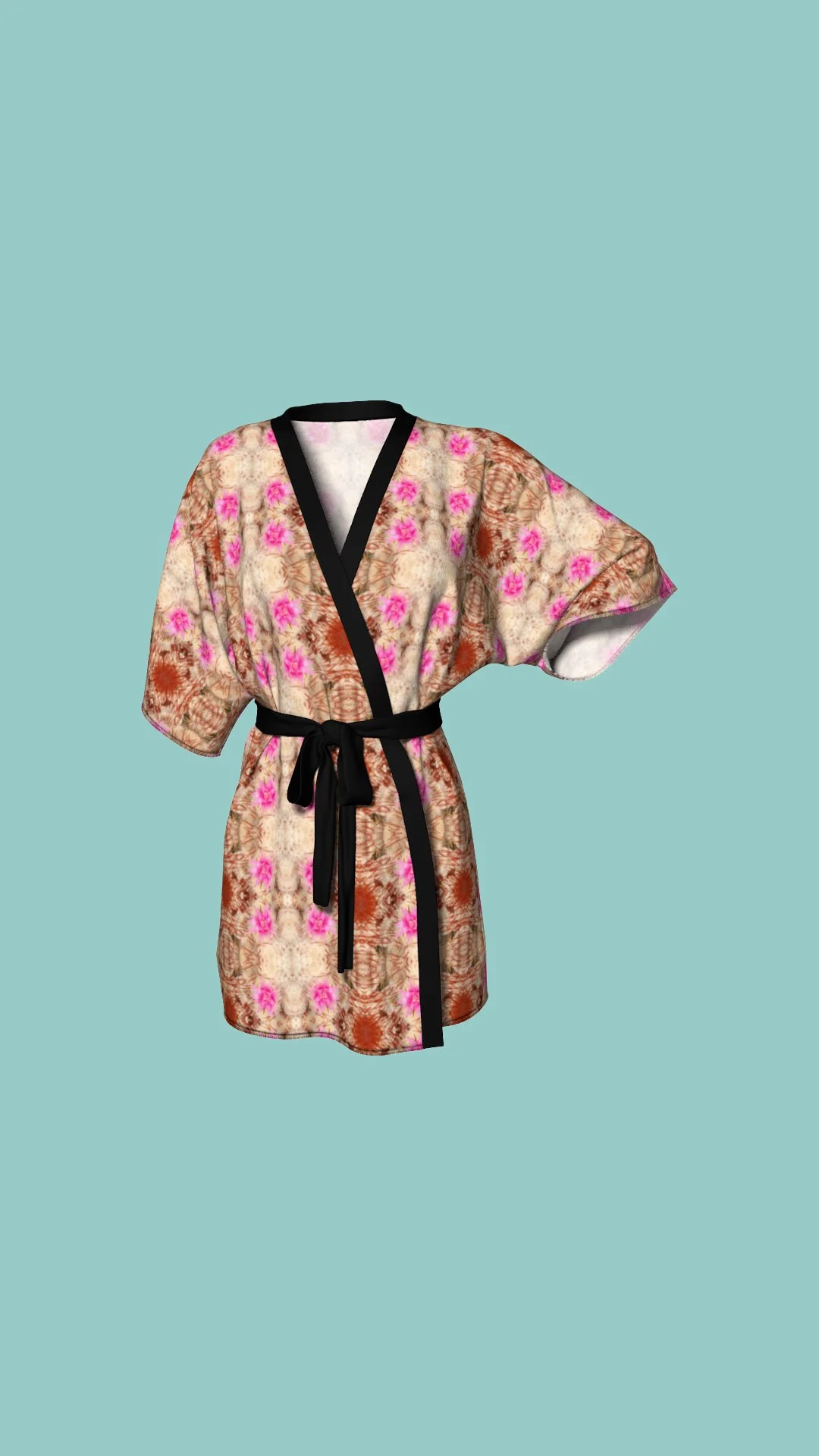 Symmagery Barrel Cactus Blossom Kimono Robe