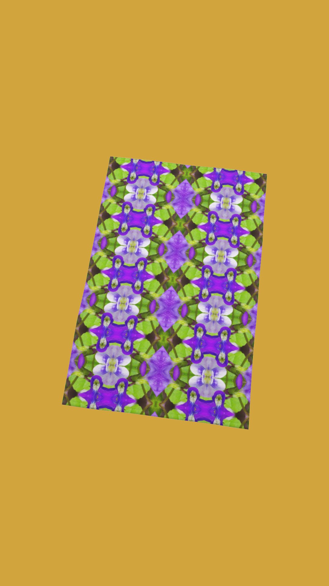 Symmagery Purple Violets Tea Towel