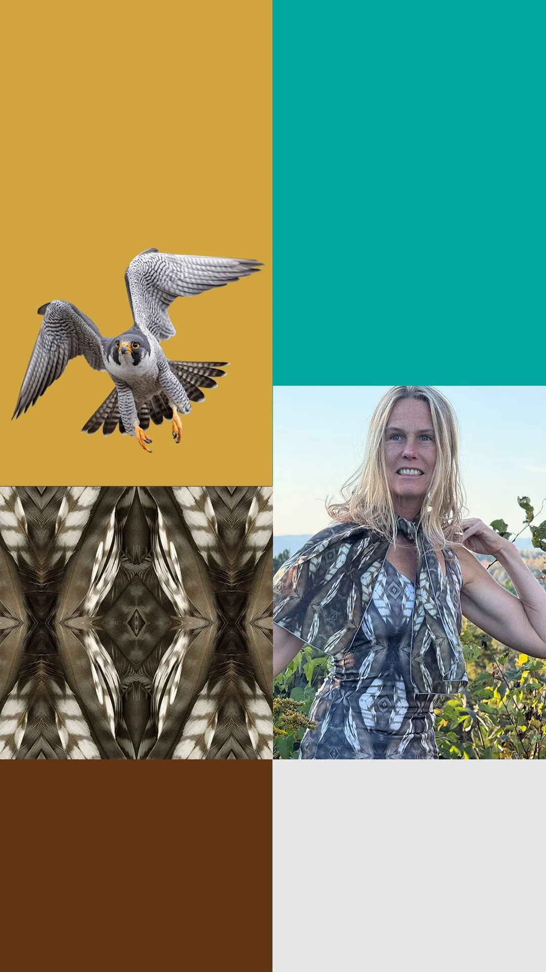 Symmagery Peregrine Falcon Silk Scarf