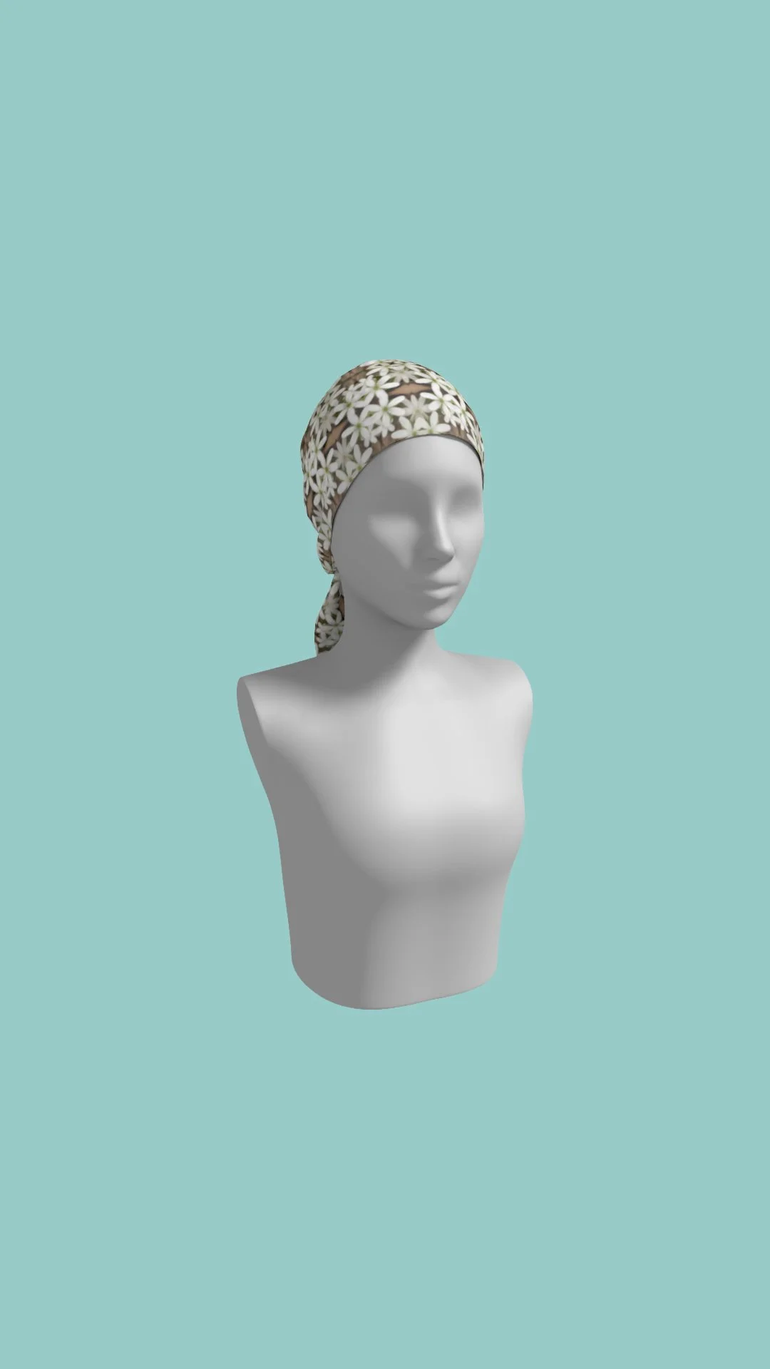 Symmagery White Hepatica Silk Scarf