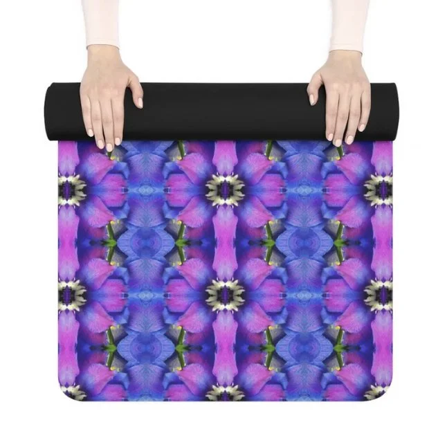 Symmagery Iridescent Delphinium Rubber Yoga Mat