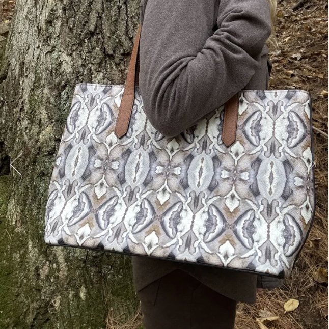 Symmagery Maitake Mushroom Vegan Leather Tote Bag