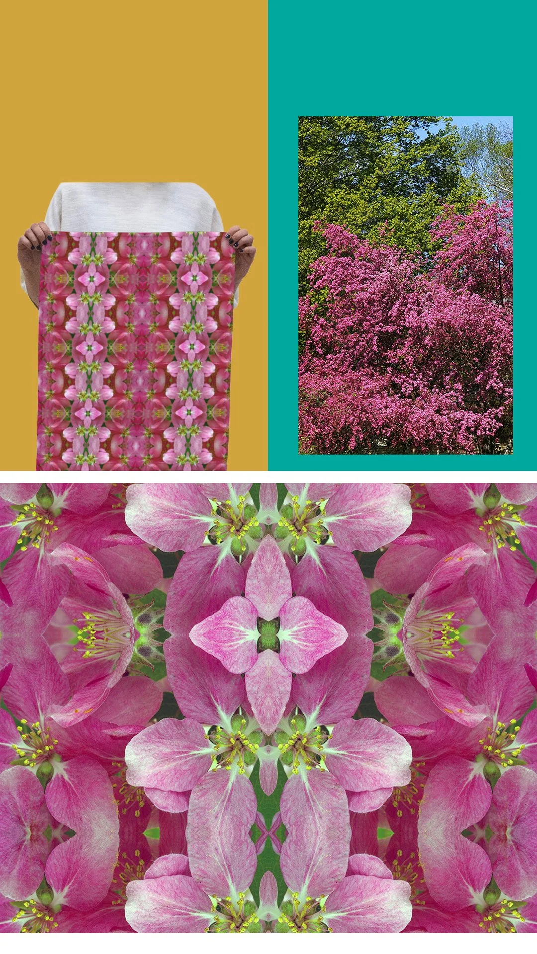 Symmagery Crabapple Blossom Tea Towel