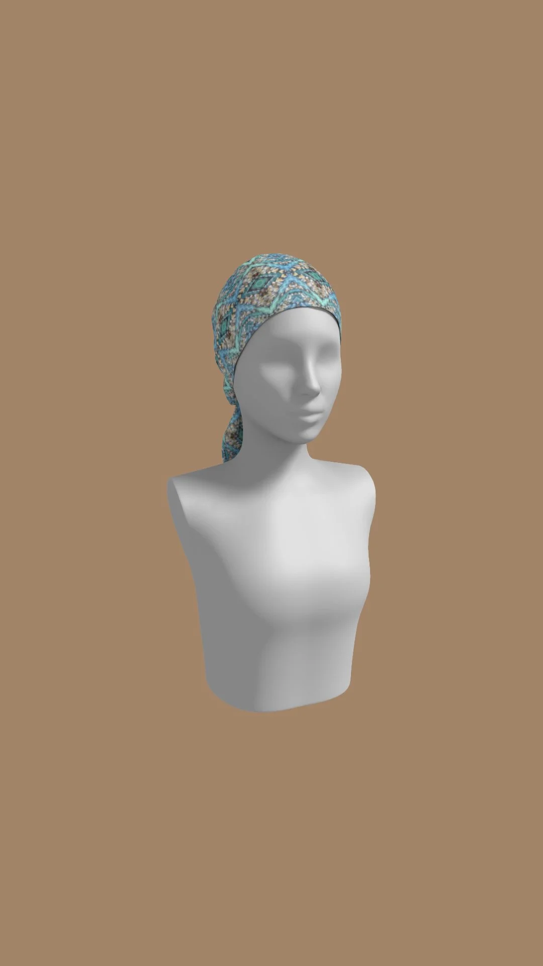 Symmagery Teal Euphorbia Cactus Silk Scarf