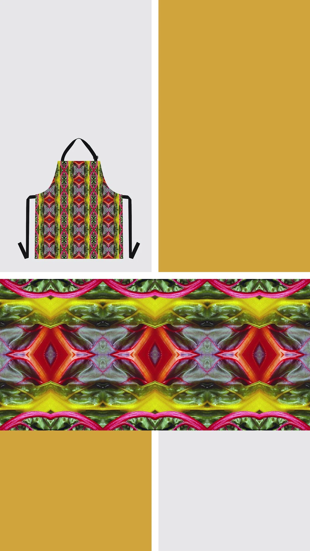 Symmagery Rainbow Chard Apron