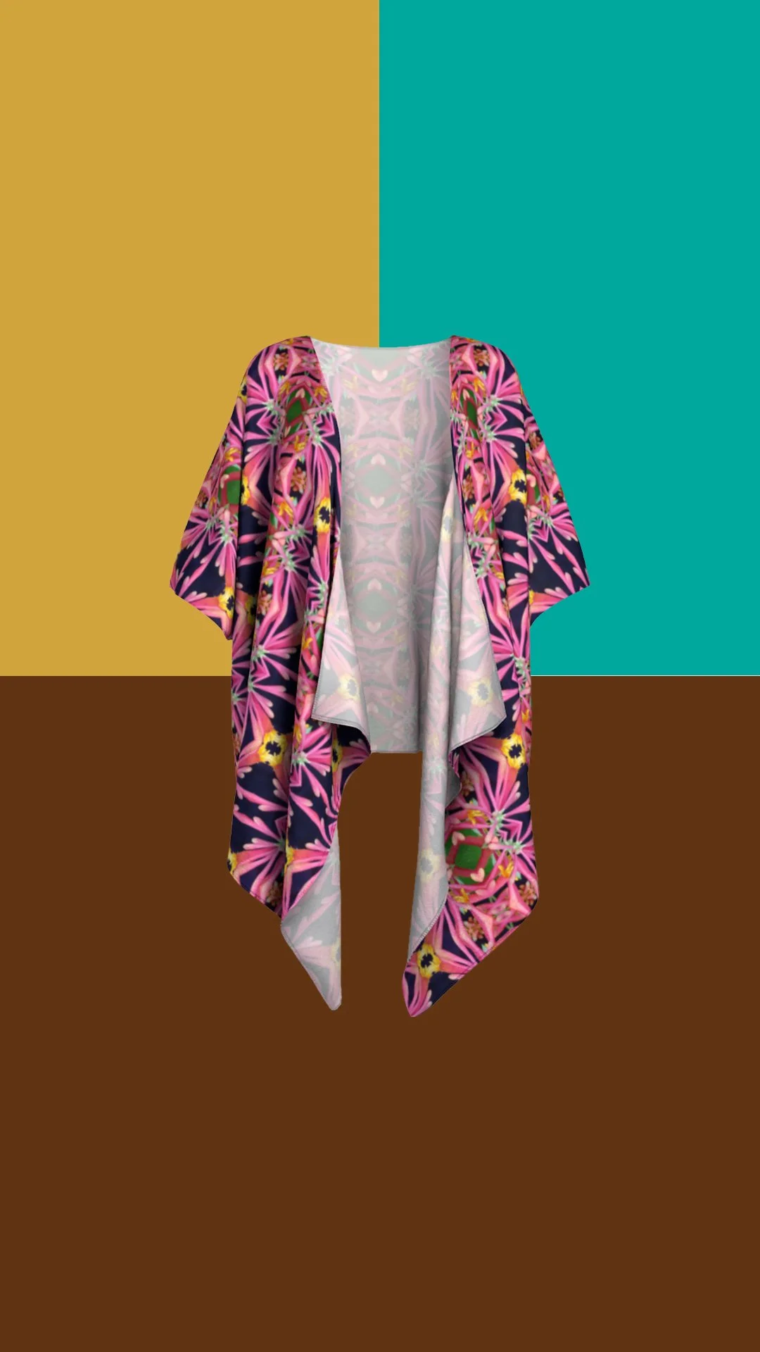 Symmagery Honeysuckle Heart Drape Kimono