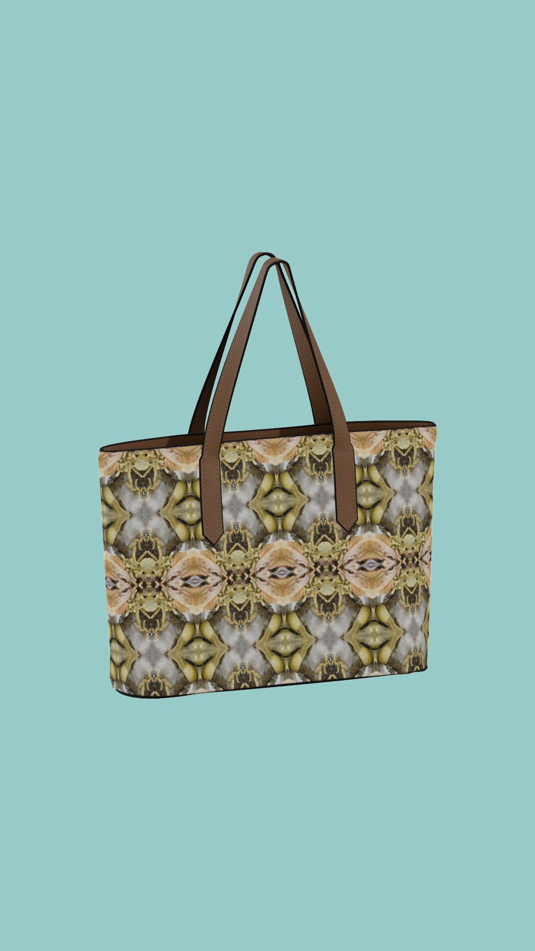 Symmagery Maine Blush Seaweed & Rocks Vegan Leather Tote