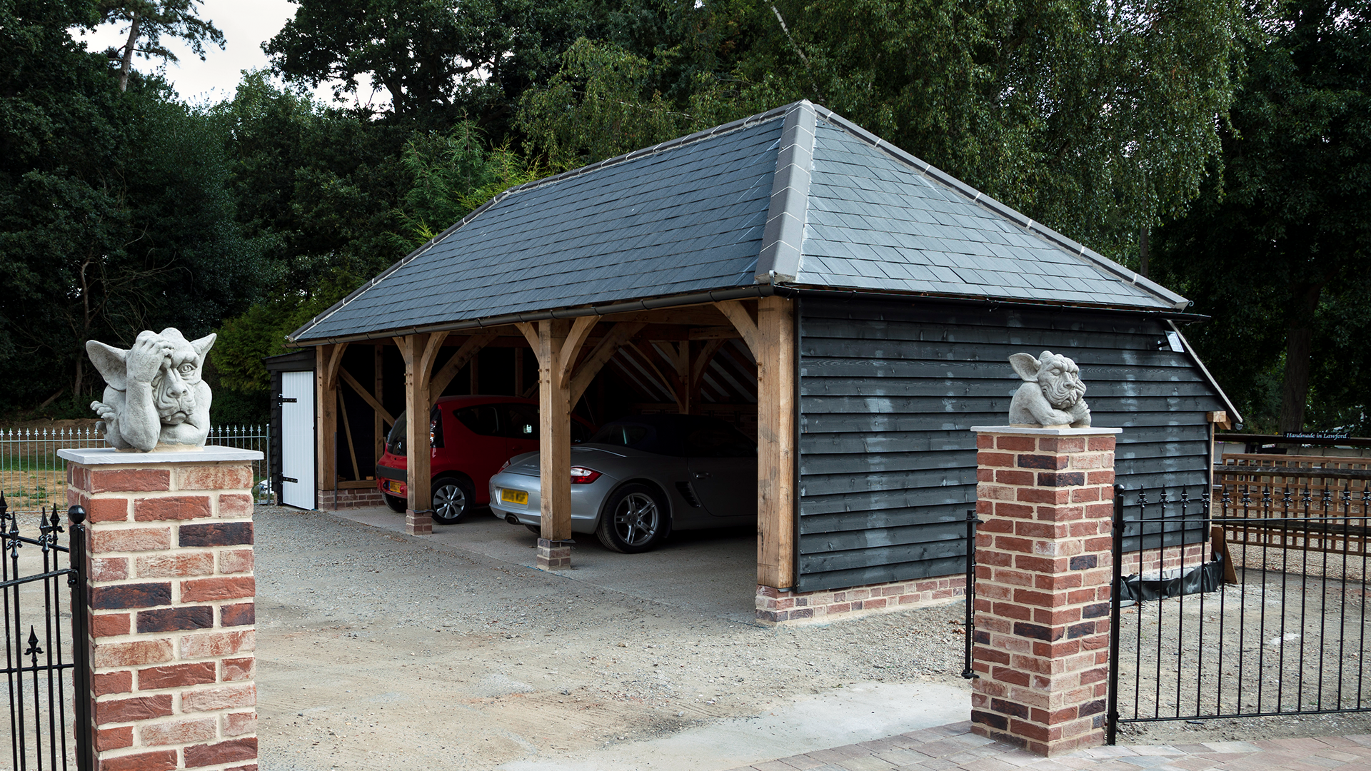Single Storey Oak Garages | Bespoke Oak Garage Designs — James ...
