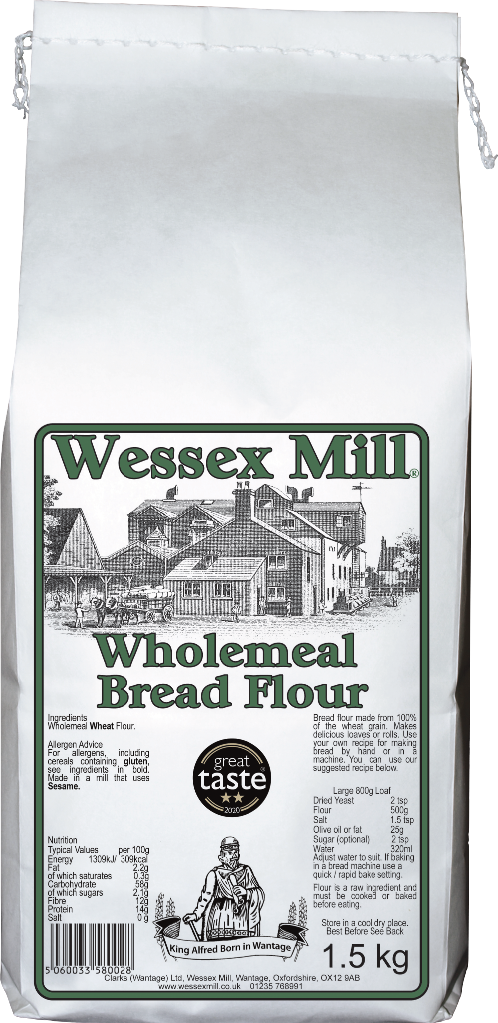 Wessex Mill Wholemeal Bread Flour 1.5kg