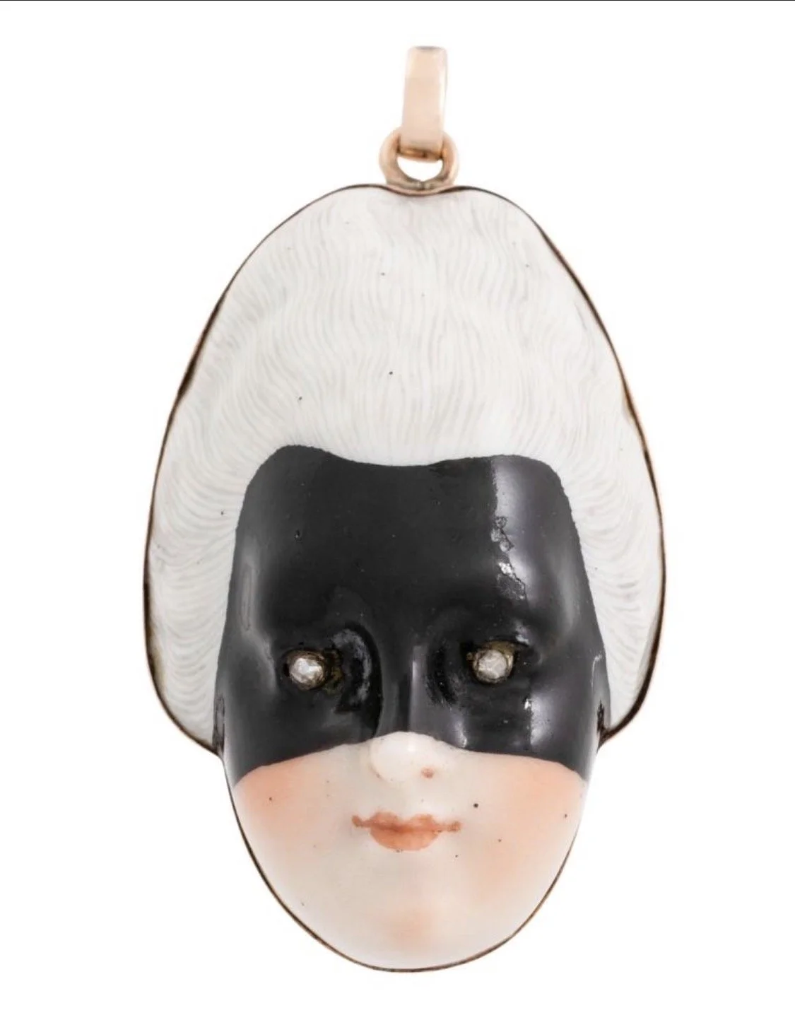 Masked lady pendant/bonbonnière late 18th century