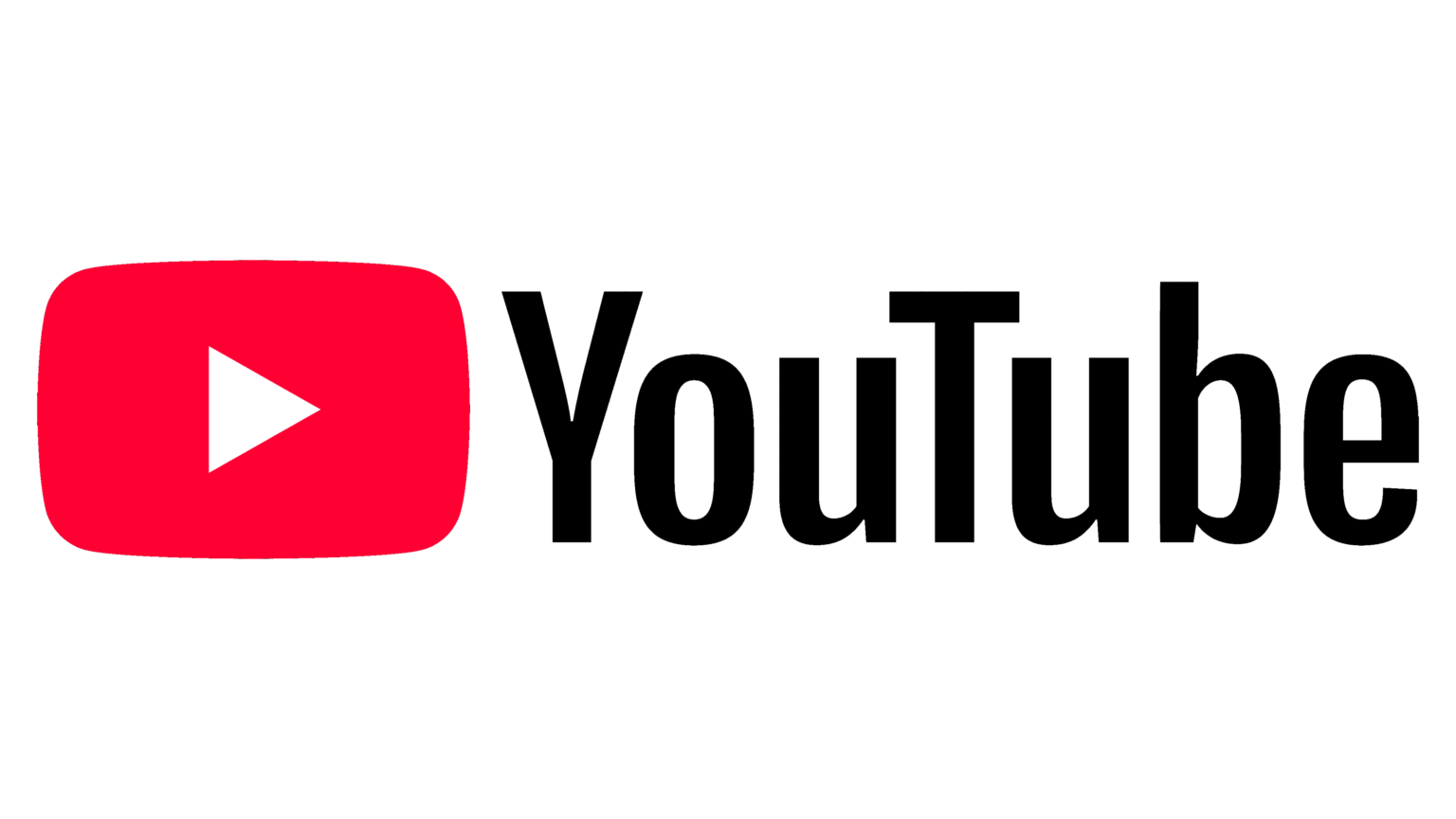 YouTube logo with the text 'YouTube' beside a red play button icon.