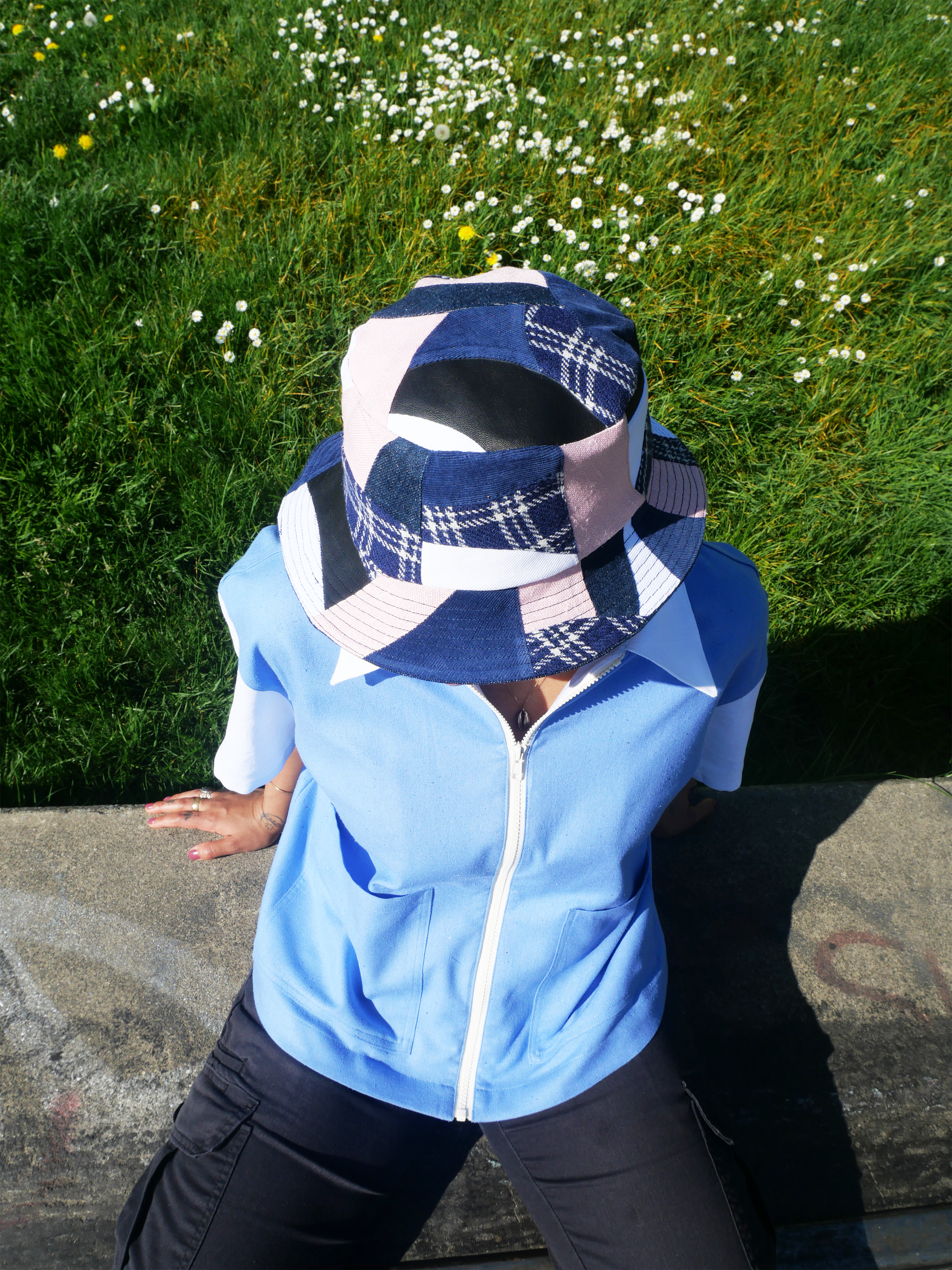 Patchwork Bucket Hat - Bubble Gum