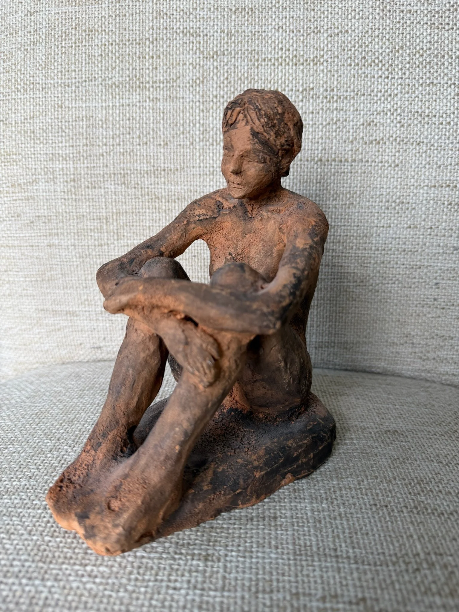 "Breathe"  Clay and ink 