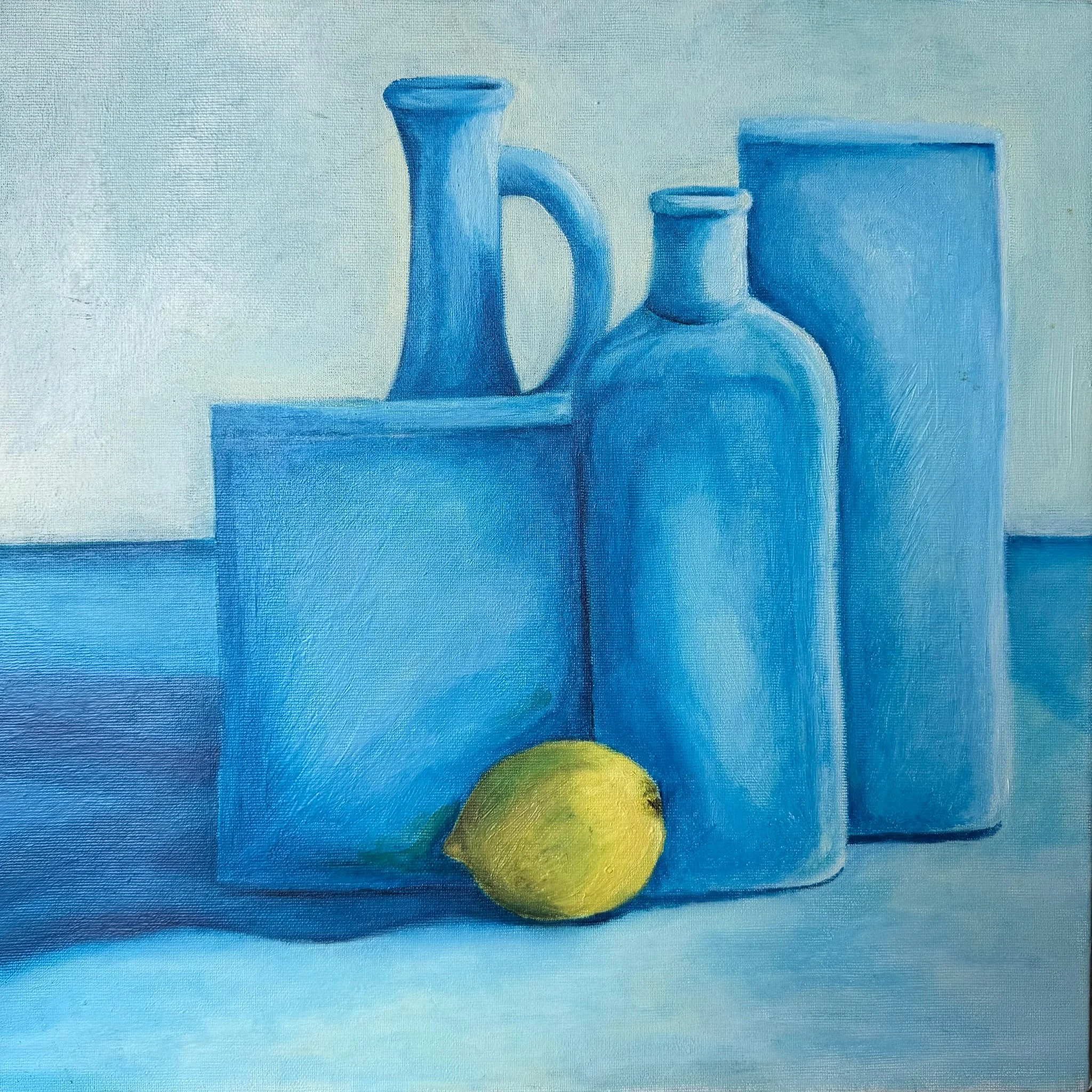 "Still Life Lemon" 18"x18" Oil on Canvas 