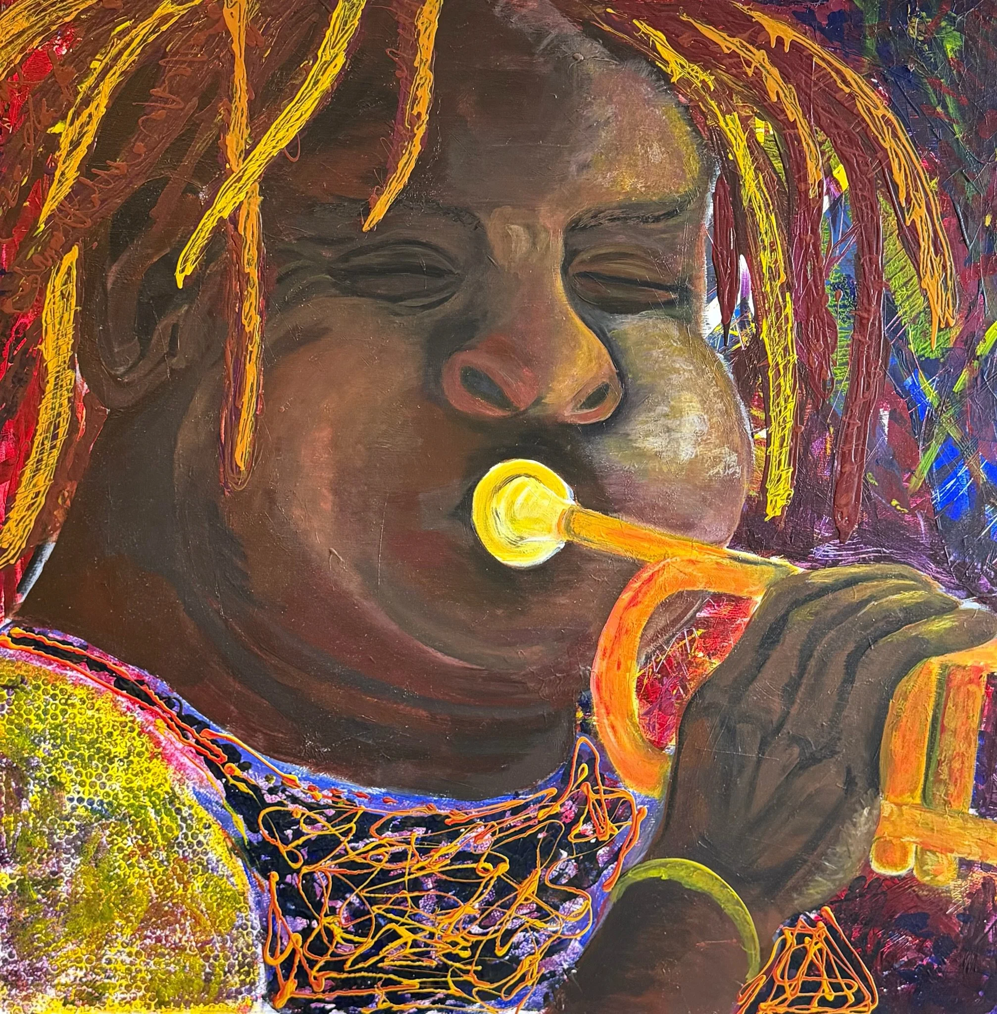 "Jazz" 4'x4' Acrylic on Canvas