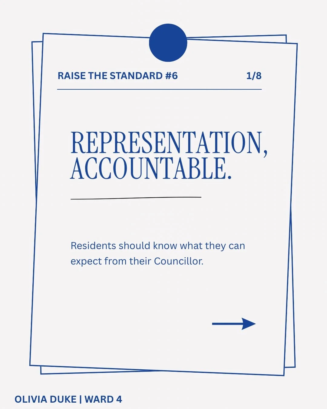 Representation should come with clear expectations.

That is the focus of Raise the Standard 6: Representation.

My tangible commitment is a public Ward 4 Councillor Service Standard so residents know what they can reasonably expect from my office.

