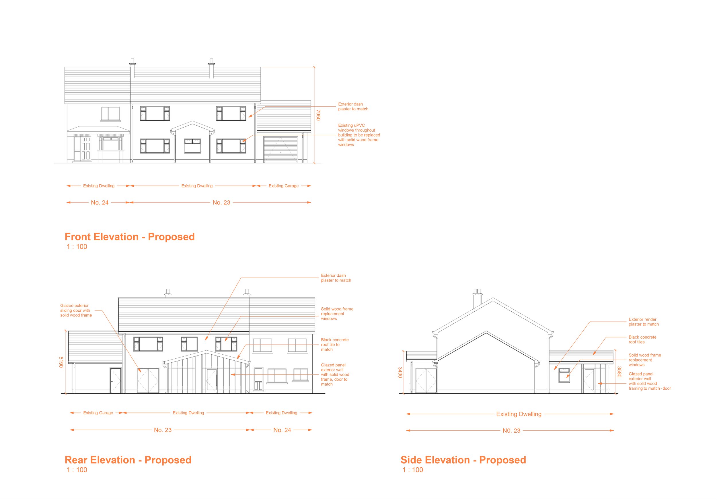 Planning drawings - Proposed building elevations