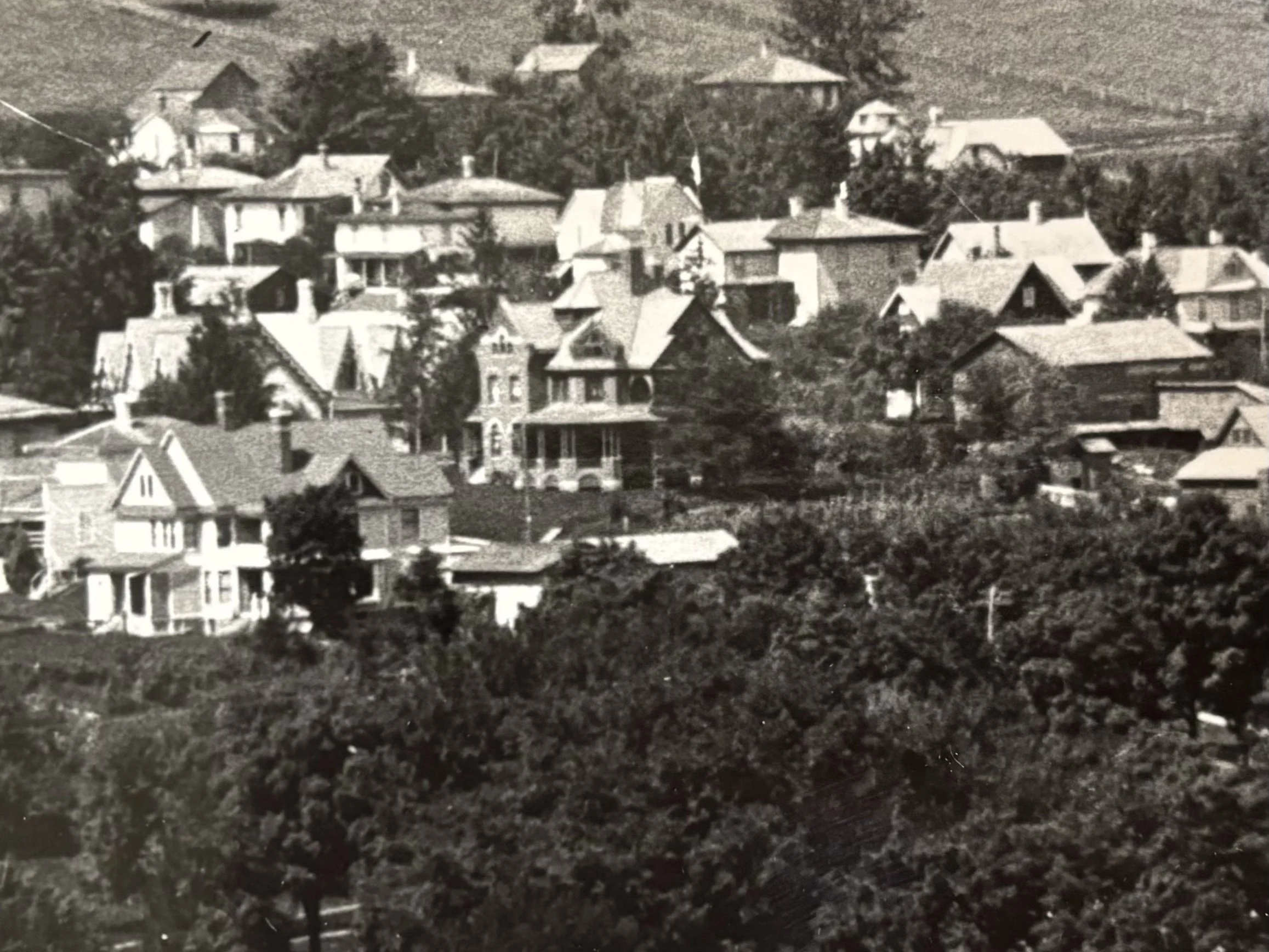 This photograph, taken from the hill across the Susquehanna River, is undated but must have been taken before the house next door was built in 1905. 