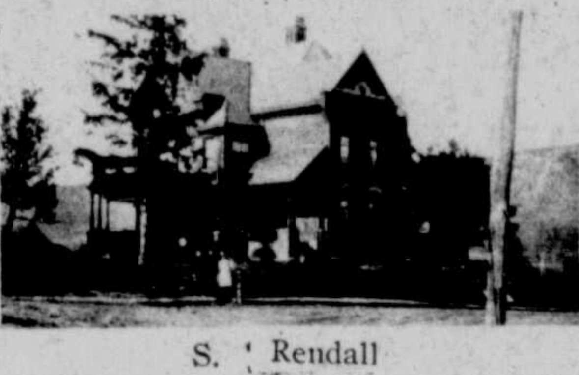 Showing the house circa 1900, this picture includes the driveway portico, which was removed 1950. Also visible are the rear kitchen chimney and the original main chimney - in the 1950s, the kitchen chimney was removed, and the main chimney was later 