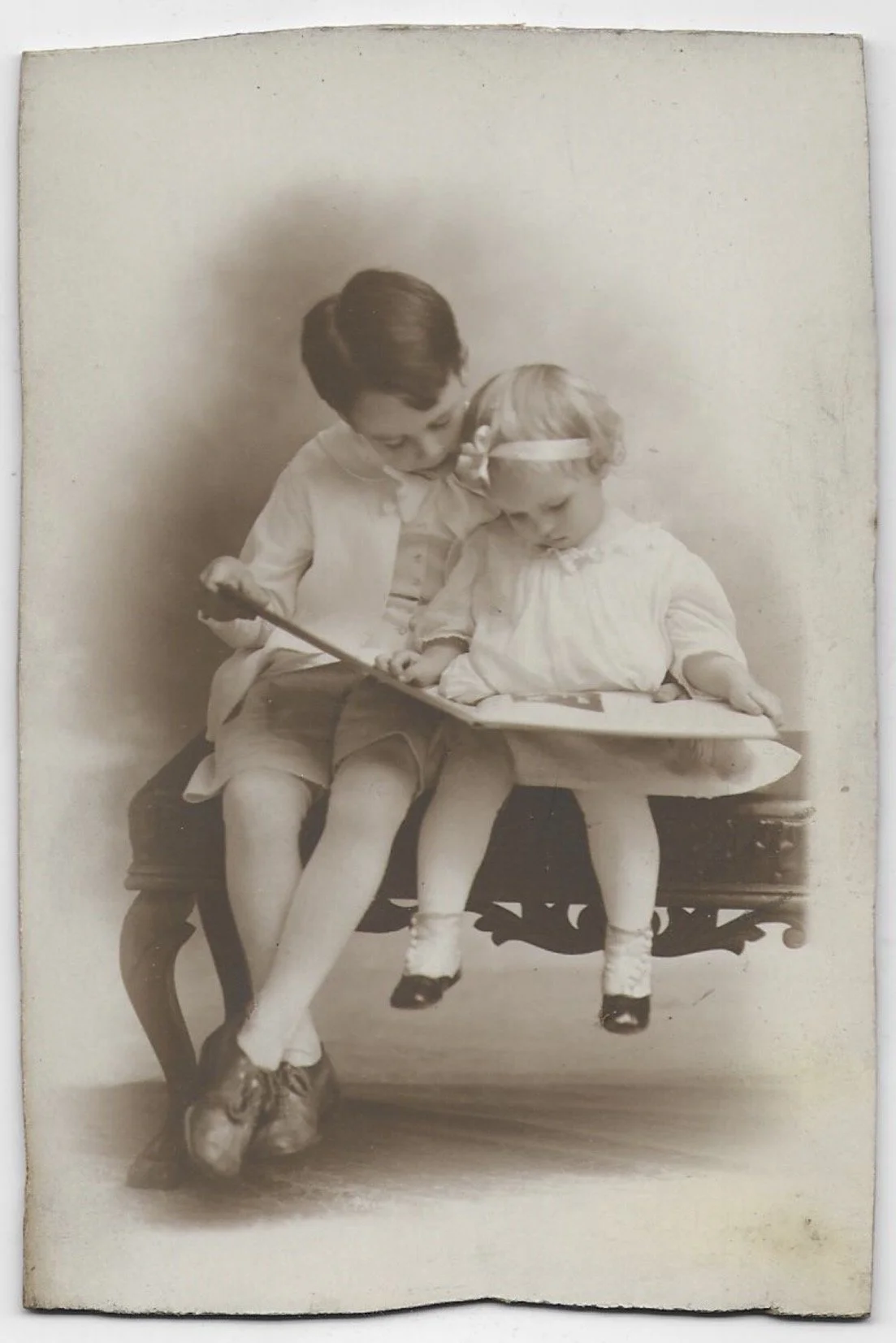 This photograph was found behind the fireplace mantel in the library. Although it has no names, we believe it to be Henry Jr and Adelaide Newell, who lived here in the 1920s.