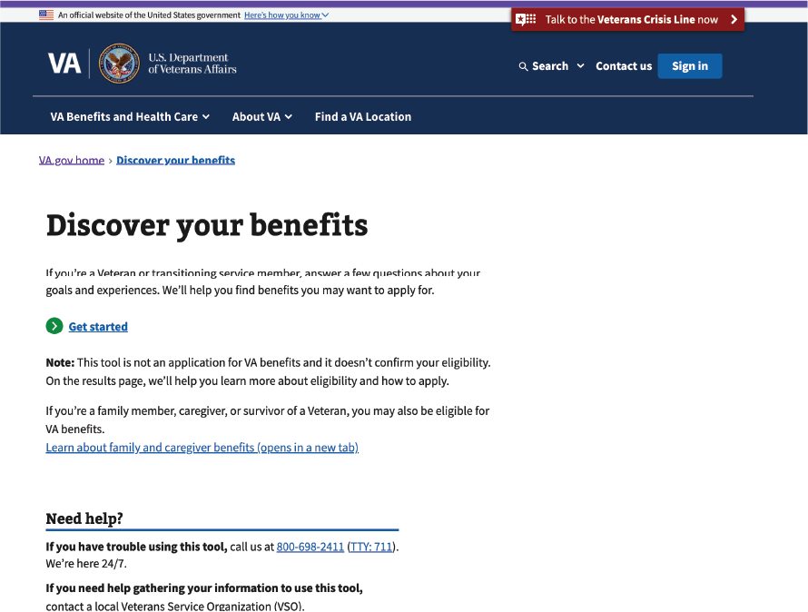 Veterans Benefit Discovery Tool - Booz Allen Hamilton