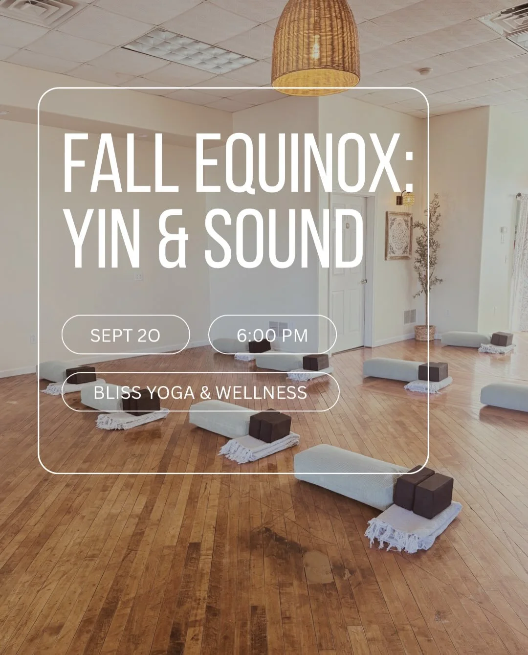 A moment to pause, soften, and come back into balance. 

Join Emily and Kasie for a grounding Yin Yoga practice with tuning forks, rain stick, and an immersive sound bath. Together, we&rsquo;ll welcome the Fall Equinox and the new season feeling rest